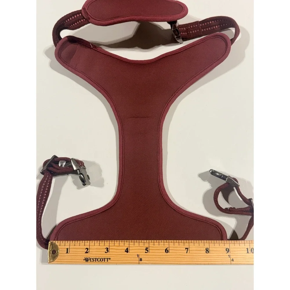 REDDY Dog Harness -Maroon Reflective Mesh Padded Canvas Handle - Medium NWOT